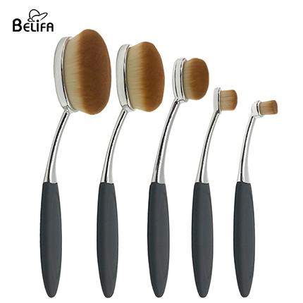5pcs oval makeup brush set