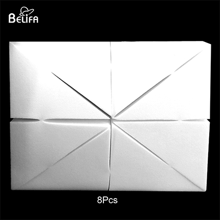 8pcs white triangle Shaped SBR latex makeup sponge