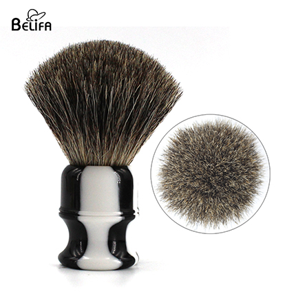 Resin handle barber shaving brush