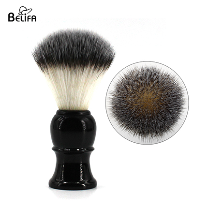 Plastic handle bristle shaving brush