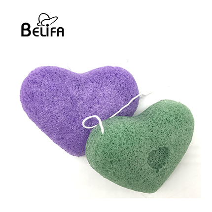 Heart shape cleaning sponge konjac sponge