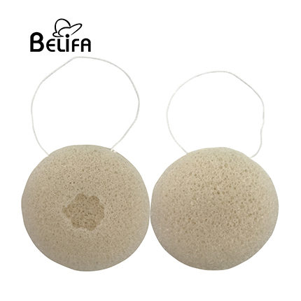 Round konjac sponge puff