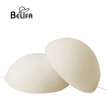 White semi globe allergen-free konjac sponge puff