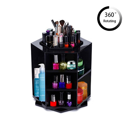 360 rotating makeup organizer