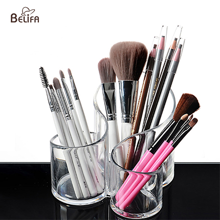  Makeup Brush Holder Cup with 3 Storage Box